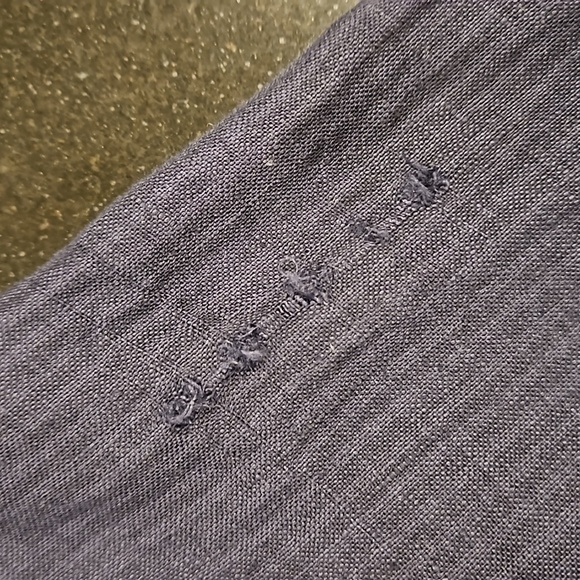 💕FRESH LAUNDRY💕 100% Linen Cropped Wide Leg Jumpsuit Blue Large *Flawed* NWOT - Picture 9 of 16